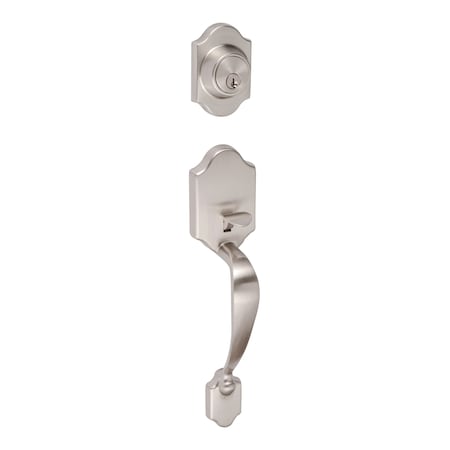 Sure-Loc Hardware Sure-Loc Hardware Coral Dummy Handleset, Satin Nickel CR500 15